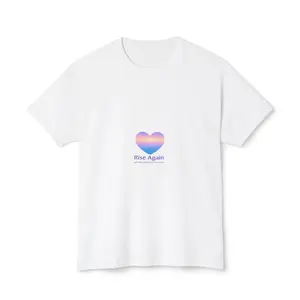 Rise Again T‑Shirt, Minimalist Heart Tee, Inspirational Mental Health Shirt