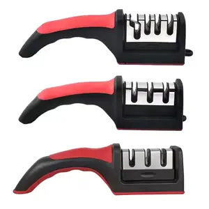 4 in 1 Diamond Coated Fine Rod Knife Shears and Scissors Sharpening stone System Stainless Steel Blades Knife Sharpener Multi-Stage Handheld