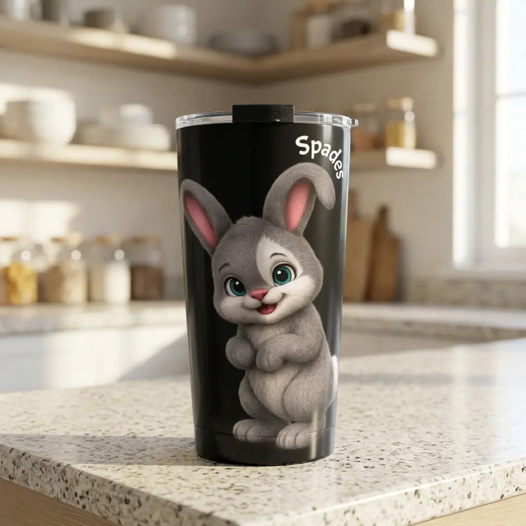 Spades the Rabbit Tumbler 20oz | Snuggle Friends