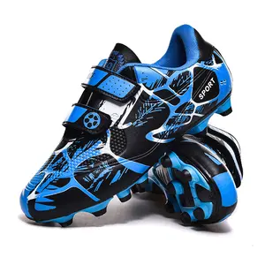 2026 football shoes with Velcro fasteners, large size, for children, boys and girls, with long and short spikes, suitable for primary and secondary school competitions and training, unisex
