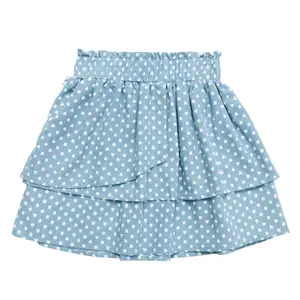 Hearts Chambray Rara Skirt