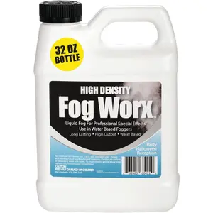 FogWorx  High Density Fog Juice - Quart - 32 Fluid Ounces of Long Lasting, High Output, Odorless Water Based Machine Fluid for 400 to 1500 Watt Machines