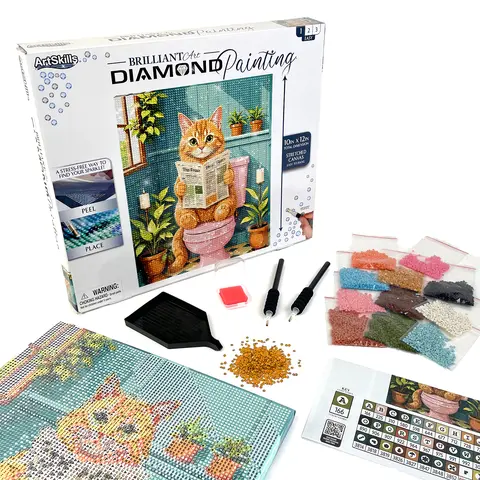 ArtSkills Diamond Painting Kit 10" x 12" Framed Canvas Diamond Art