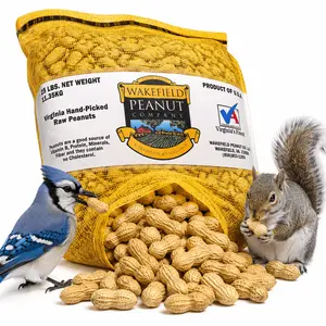 Wakefield Virginia In Shell Peanuts for Birds, Squirrels, Deer, Ducks and Chickens, 25 LBS Bulk Raw Unsalted Wildlife Food