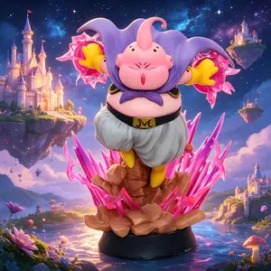 Statue collection DBZ Magic Man BuuPVC Statue-double energy ball luminous special effects, essential for anime fans, suitable for home decoration, the ultimate surprise birthday gift for boyfriends and children.