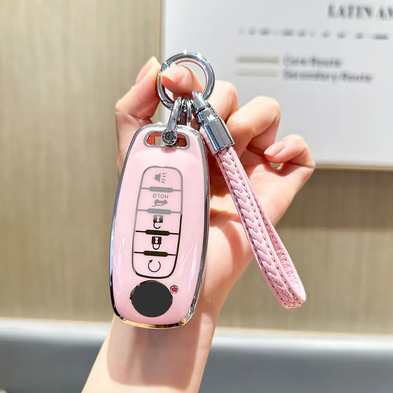 for Nissan, Keychain, Accessories for Rogue Pathfinder Sentra 5 Buttons Smart Remote key