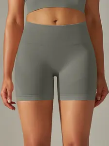 Women's High Waist Seamless Gym Shorts, Tight-Fitting Yoga and Running Shorts for All Seasons, Comfortable Fitness Bottoms