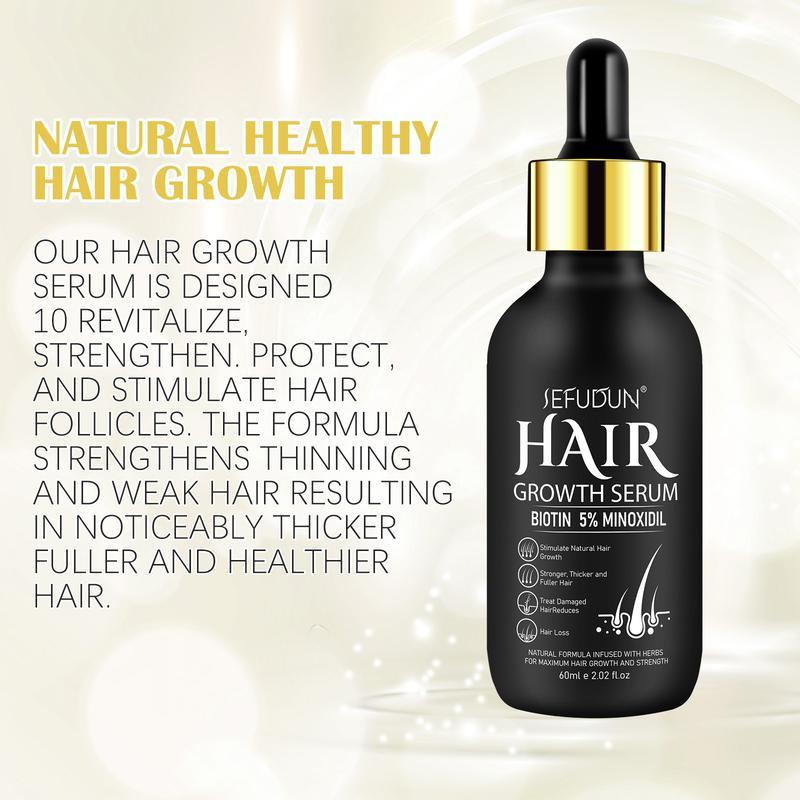 Sefudun 5% Minoxidil Hair/Beard Care Serum with Hair Roller, Gifts for Men Dad Him Boyfriend Husband Brother,Birthday gift,Daily hair care