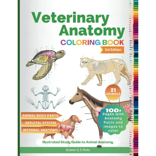 Veterinary Anatomy Coloring Book: Animal Anatomy and Veterinary Physiology Coloring Book Vet Tech Study Guide Skeletal System