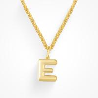 18K Gold Waterproof, Letter E