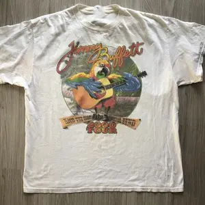 [Sale Up To 50%] [Free Ship] Collection Jimmy Buffett 2000 Tour Short Sleeve White All Size T-shirt Tma119