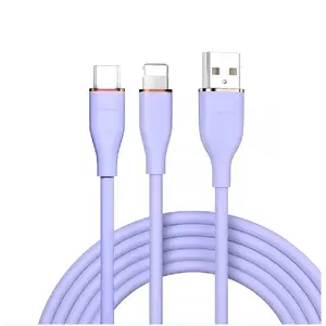 Multi USB C Charging Cable, 6 ft 2-in-1 USB C Cable ,Fast Charging for iPhone 16/15/14/13/12/11/X/8 Series,Samsung,iPad, iWatch, AirPods &More