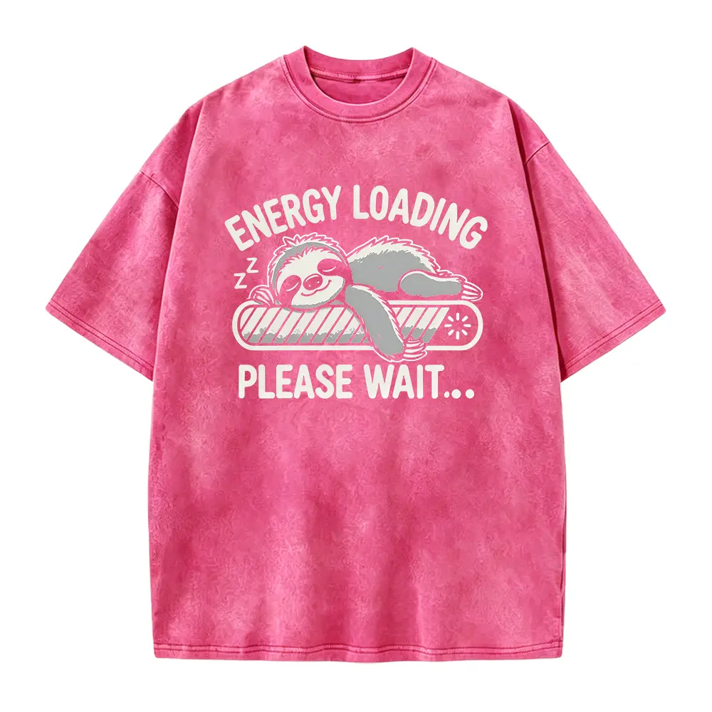 Energy Loading Please Wait Sloth Shirt, Funny Sloth , Cute Lazy Animal T-Shirt, Quirky Sloth Design, Relaxed Sloth Shirt