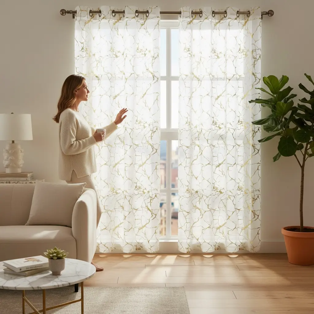 Denver Sheer with Gold 84"