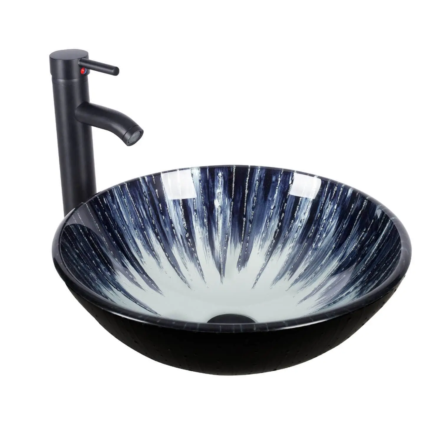 Artistic Gradient Tempered Glass Vessel Bathroom Sink BG1003 Artistic Gradient Tempered Glass Vessel Bathroom Sink BG1003