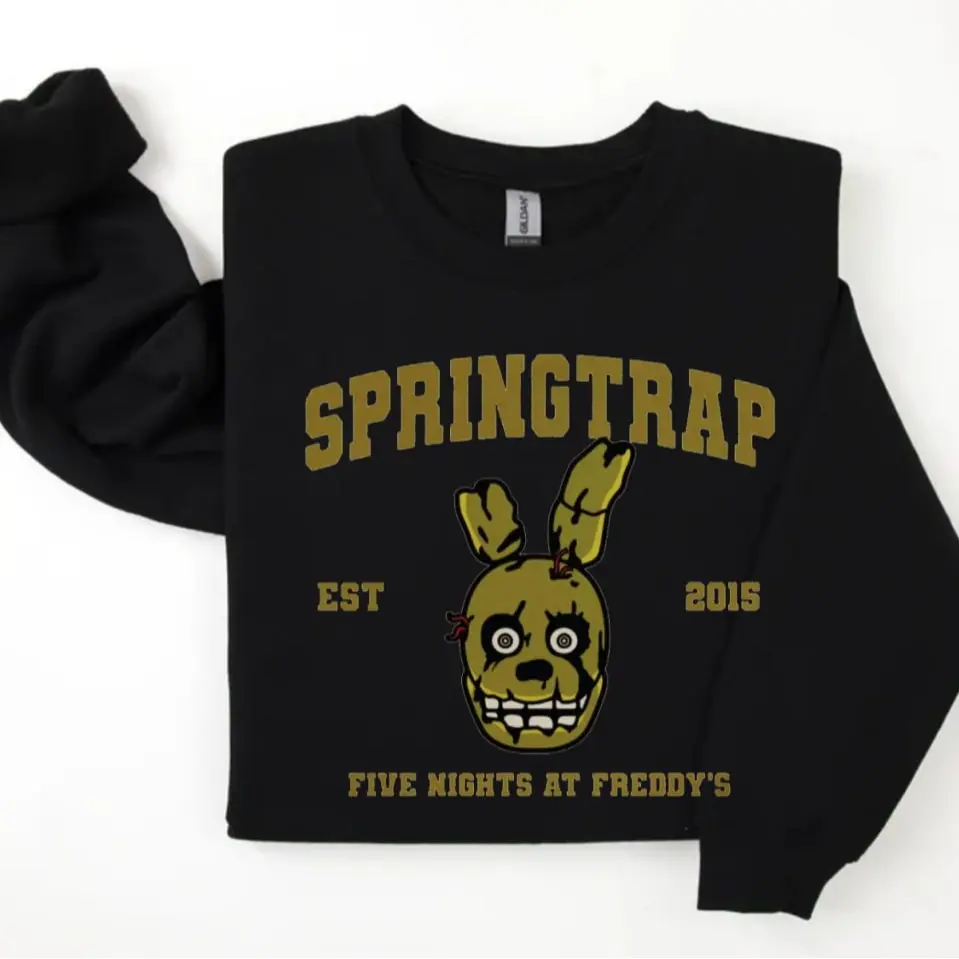 Springtrap Est 2015 Sweatshirt, Five Nights at Freddy's Shirt, Villain Five Nights at Freddys Vintage Halloween 2025 Shirt, Horror Nights, Retro Horror Nights