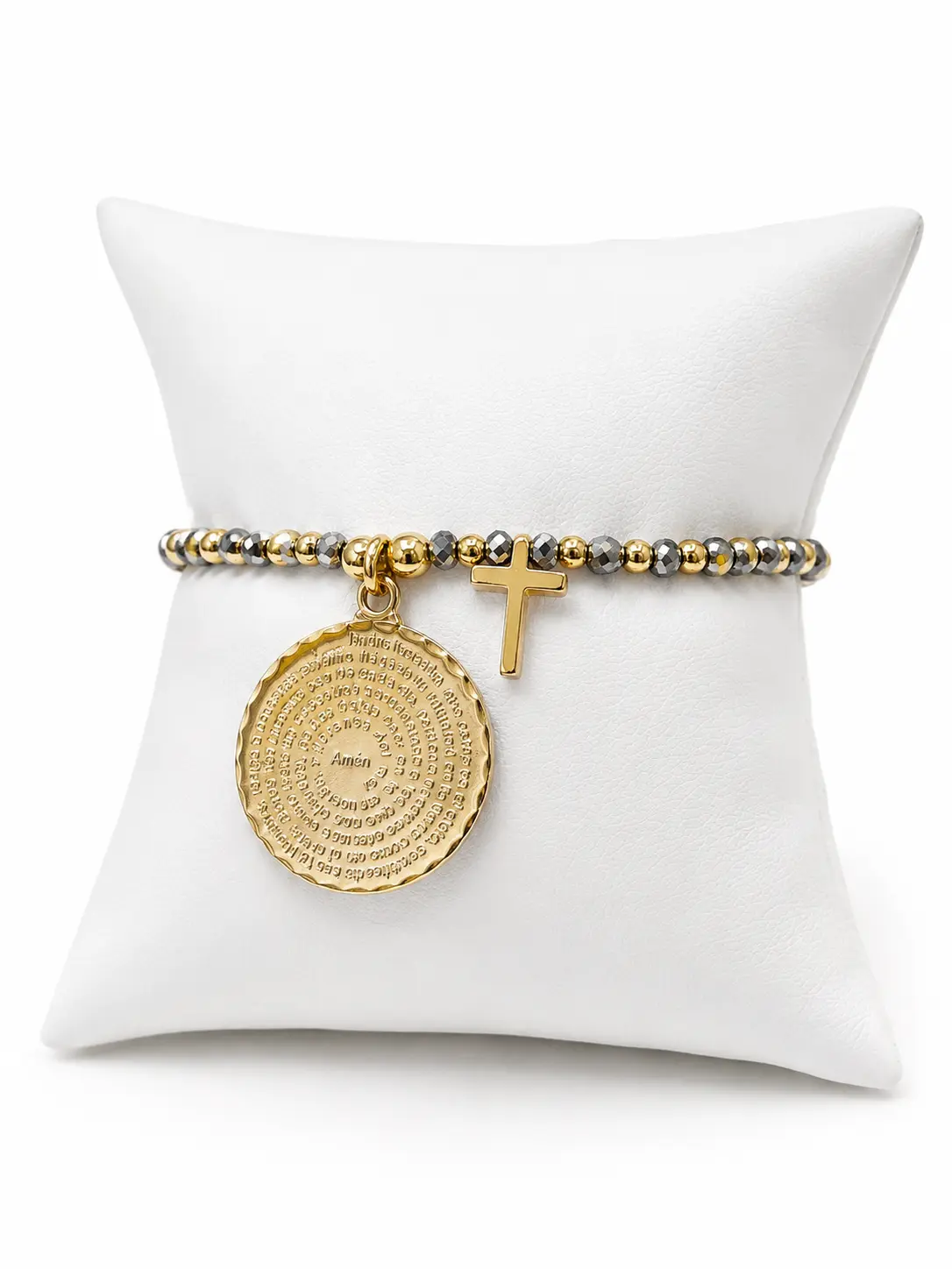 Faith Glowing Charm Bracelet, Minimalist Stack Costume Jewelry, Everyday Wear Fashion Accessory