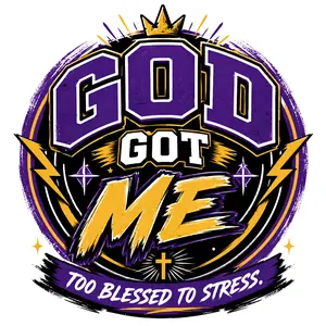 GOD GOT ME DTF TRANSFER FOR T-SHIRTS, SWEATERS AND HOODIES