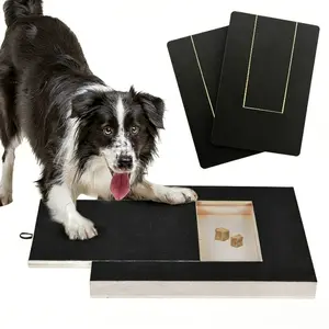 Pet Dog Scratching Board with Treat Box and Drawer, Multi-Functional Nail File Toy, Safe Durable Adjustable Design, Reduces Furniture Damage