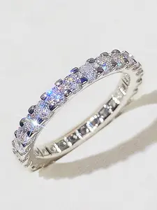 Elegant Women's Fashion Anniversary Ring with Zirconia Stone, Perfect for Valentine's Day, Weddings, Parties, Birthdays, Anniversaries, All Seasons