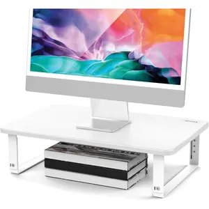 Monitor Stand Riser, Height Adjustable Laptop Stand, Computer Monitor Stand for Monitor, Computer,Laptop,Printer (White)