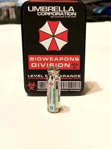 Resident Evil 5 Progenitor Virus Vial - 1.5in Mini Replica - Metal Storage Tin Included