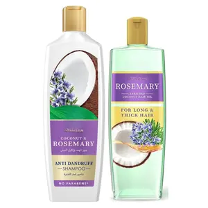 Parachute Advansed Rosemary Hair Oil & Rosemary Shampoo Combo | Purify, Strengthen & Nourish for Healthier Hair | Pack of 2 | 10.1 Fl oz + 11.4 Fl oz