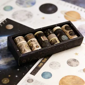 1Pc 18 Rolls Hand-Drawn Pastoral Washi Tape Set, Vintage Pastoral Style Decorative Masking Tape for Scrapbook Journaling Bullet Journal Planner DIY Crafts Gift Wrapping Card Making Laptop Water Bottle Decor, Cute Stationery Kit TikTok Viral Trending