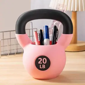 Kettlebell Pencil Holder Pen Holder Cups For Desktop Organizer Fun Desk Accessories For Women Men Adults Fitness Enthusiasts