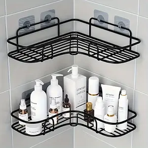 Corner Shower Rack - Rust-proof, wall-mounted bathroom storage rack, perfect for storing shampoo, lotion, and cosmetics.