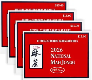 2026 NMJL Mah Jong Card Official Revision Large Size 4 Pcs Mahjong Cards Game Set High Quality for Mahjong Lovers Party Game