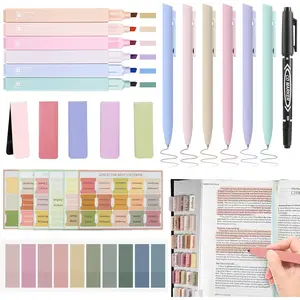 25 count  Journaling Kit, 6  Highlighters, 6 Smooth Writing Pens, 90  Tabs,  Bookmarks, Sticky Notes,  Study Supplies,  Study Kit for Women
