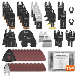 Valentine's Day 152Metal Wood Oscillating Tool Blade, Titanium Oscillating Saw Blades with Sandpaper, Quick Release Multi Tool Blades Kits for Dewalt Ryobi Milwaukee Rockwell Fein Makita