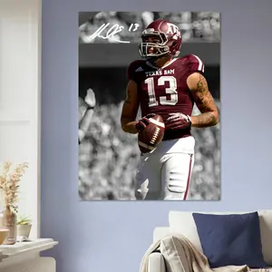 Mike Evans Texas A&M Poster  Aggies Football Wide Receiver Wall Art  College Sports Print. NO FRAMED