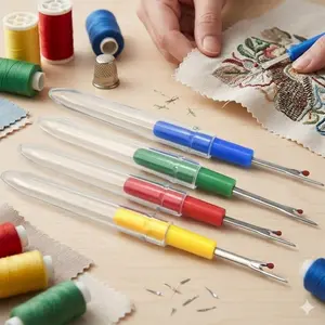 Thin & sharp Multi-Function Seam Ripper: non-Slip Grip, Durable Diy Sewing Tool for Fabric Cutting, Thread Remover, Home Tailoring and Craft Accessories