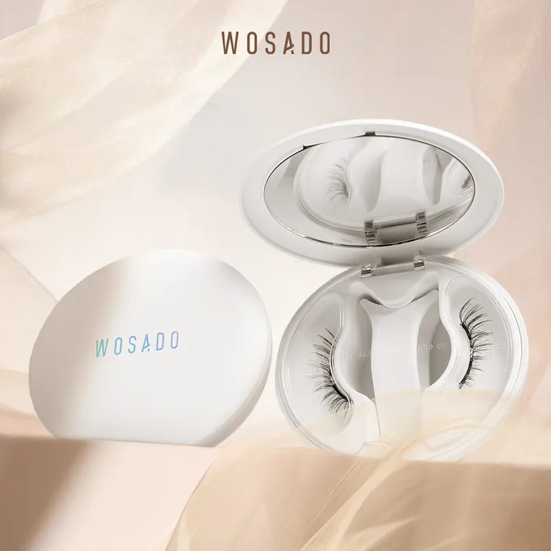 WOSADO Soft Magnetic Eyelashes Tools - Blura Black All-in-One Box, Reusable, Glue-Free, Waterproof, Lightweight, Natural Style Makeup Cosmetic