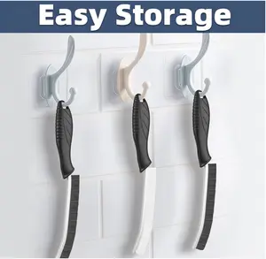 FOOGWEE Hard Bristle Crevice Cleaning Brush - Multifunctional Gap Cleaning Tool for Kitchen, Bathroom, Toilet, Vehicle, and More - Vinyl, Plastic