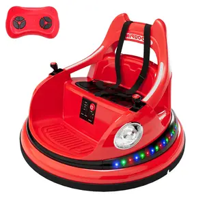 GARVEE Bumper Car with Remote Control - 360° Rotating, Dual - Drive with Full - Circle Anti - Collision, Integrated Control Center, LED Lights & 5 - Point Seatbelt Electric Bumper Car