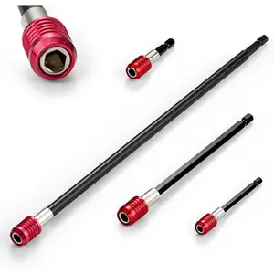 Drill Bit Extension, 1/4 Magnetic Extension Set, High-Precision with Magnetic Bit Holder, 4 Pcs Multi-Function Impact Drill Bit Holder and Drill Extension