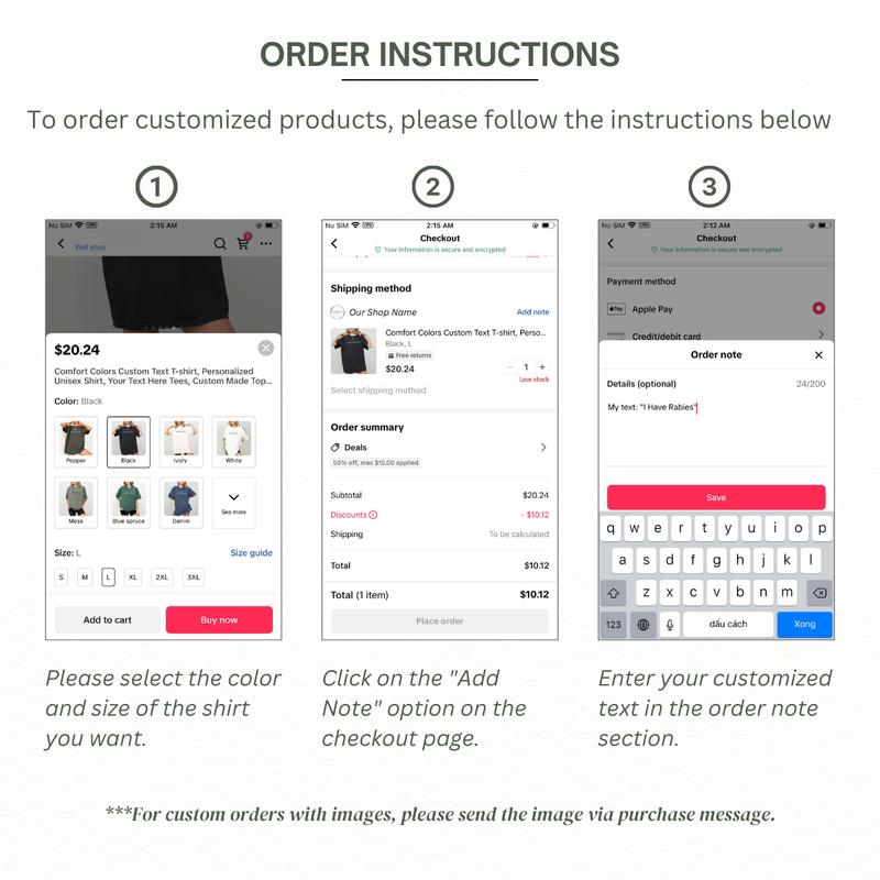 Comfort Colors Custom Text Shirt, Personalized Custom Shirt, Custom Made Shirt, Your Photo Shirt, Matching Custom Shirts, Business Logo Shirt