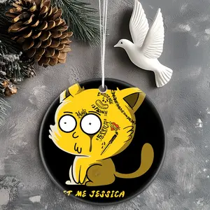 Christmas Ornaments Jessica Rick And Morty Pet Me Jessica Morty Decor Gift For Friends Holiday X-Mas New Year Acrylic Circle