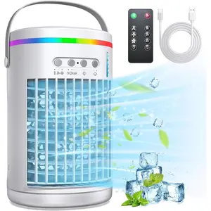 Portable Air Conditioners Fan,1400ml Evaporative Mini Air Conditioner with Light,3 Speeds Personal Air Conditioner, Portable AC Air Cooler with Humidifier for Room Air Cooler Fan
