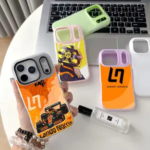 Formula 1 Lando Norris McLaren Racing Phone Case Phone Case For iPhone 17 16 15 14Pro Max 13mini 12pro CrystalCrystal clear and lightweight jelly phone case double-layer shockproof liquid skin feel Protective Accessories