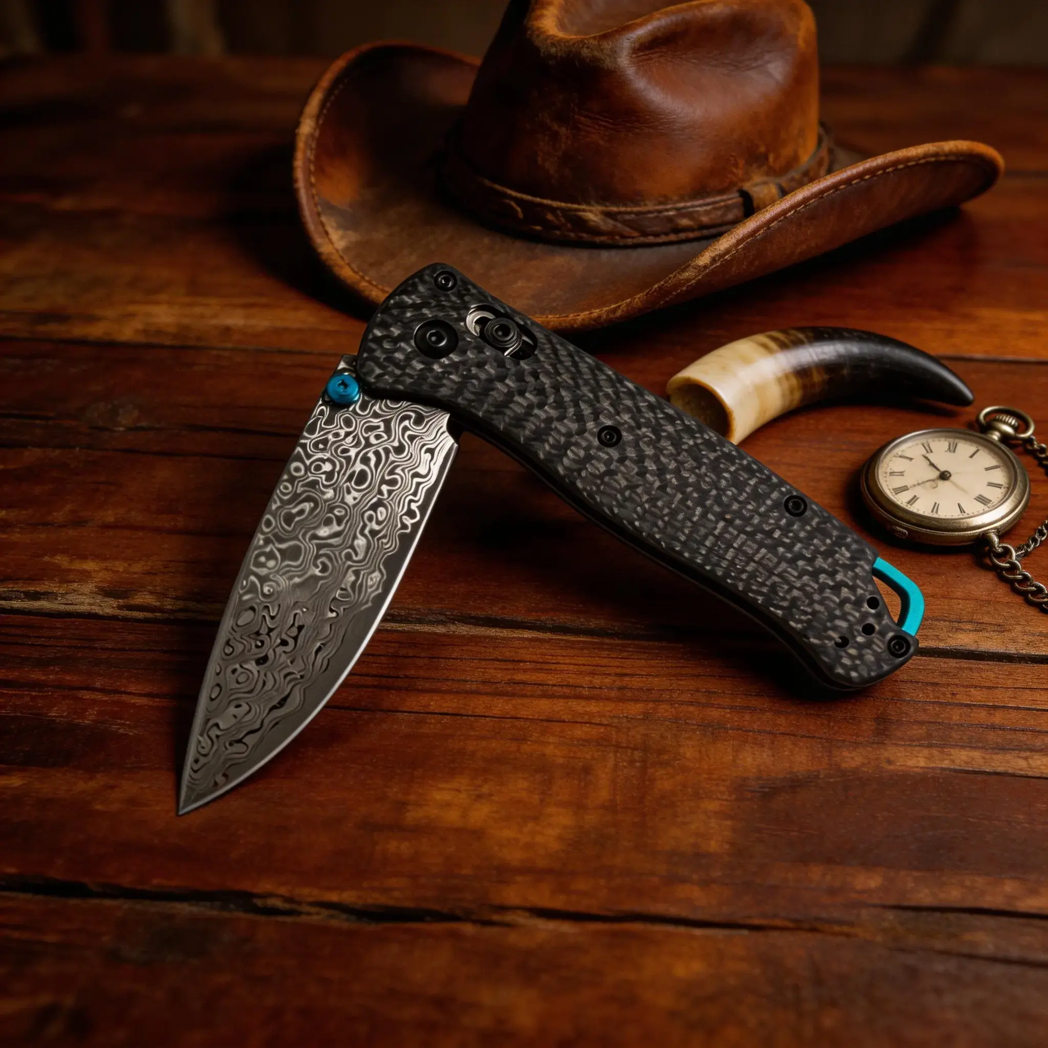 High-Hardness Damascus Steel Pocket Knife - EDC Knives, Compact Outdoor Practical Tool for Camping, Household Fruit Cutting Tasks, Pocket Knives