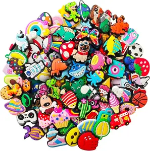 30-100 Pcs Shoe Charms for Clogs - Random PVC Shoe Decoration Pins for Kids, Boys, Girls & Adults - Fun DIY Accessories for Wristbands & Sandals