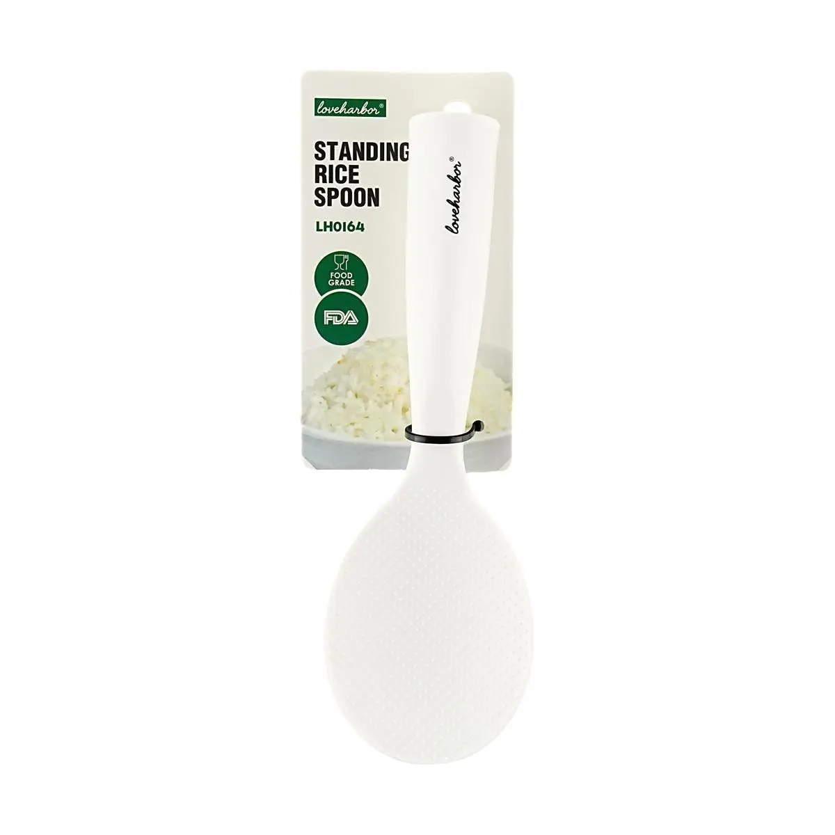 Love Harbor Stand-Up Non-Stick Rice Spoon for Electric Cookers - Easy Serving & Scooping