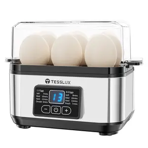 Tesslux 6-Egg Rapid Cooker - Kitchen Egg Boiler with Touch Control, Auto Shut-Off, Your Morning Household Appliance Game Changer