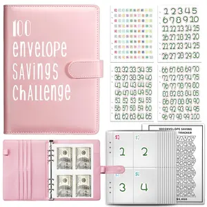 【Christmas gifts】100 Envelopes Money Saving Challenge Binder, Budget Binder Savings Challenges Book with Cash Envelopes, A5 Budget Planner Book to Save $5,050,Tiktok Hit budget  planner