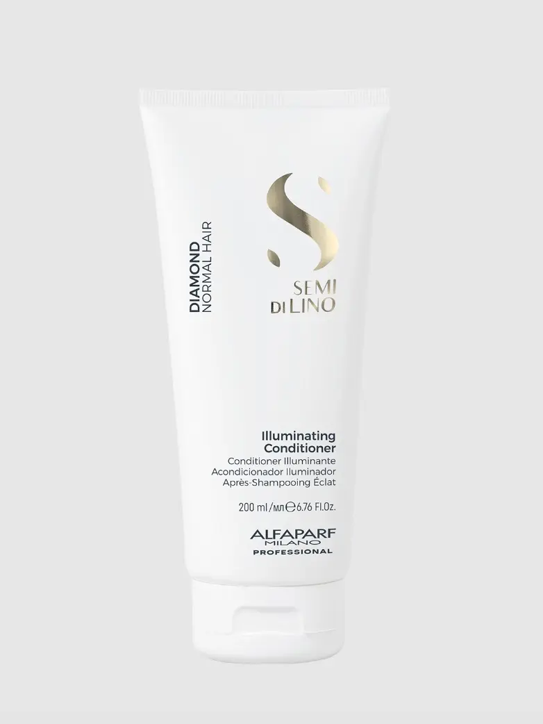 Alfaparf Milano Semi Di Lino Diamond Illuminating Conditioner - Lightweight, Sulfate Free Detangler for Normal Hair, Protects Cosmetic Color for Radiant Results with Urban Defense Pro, 200 ml, Ethylhexyl Methoxycinnamate