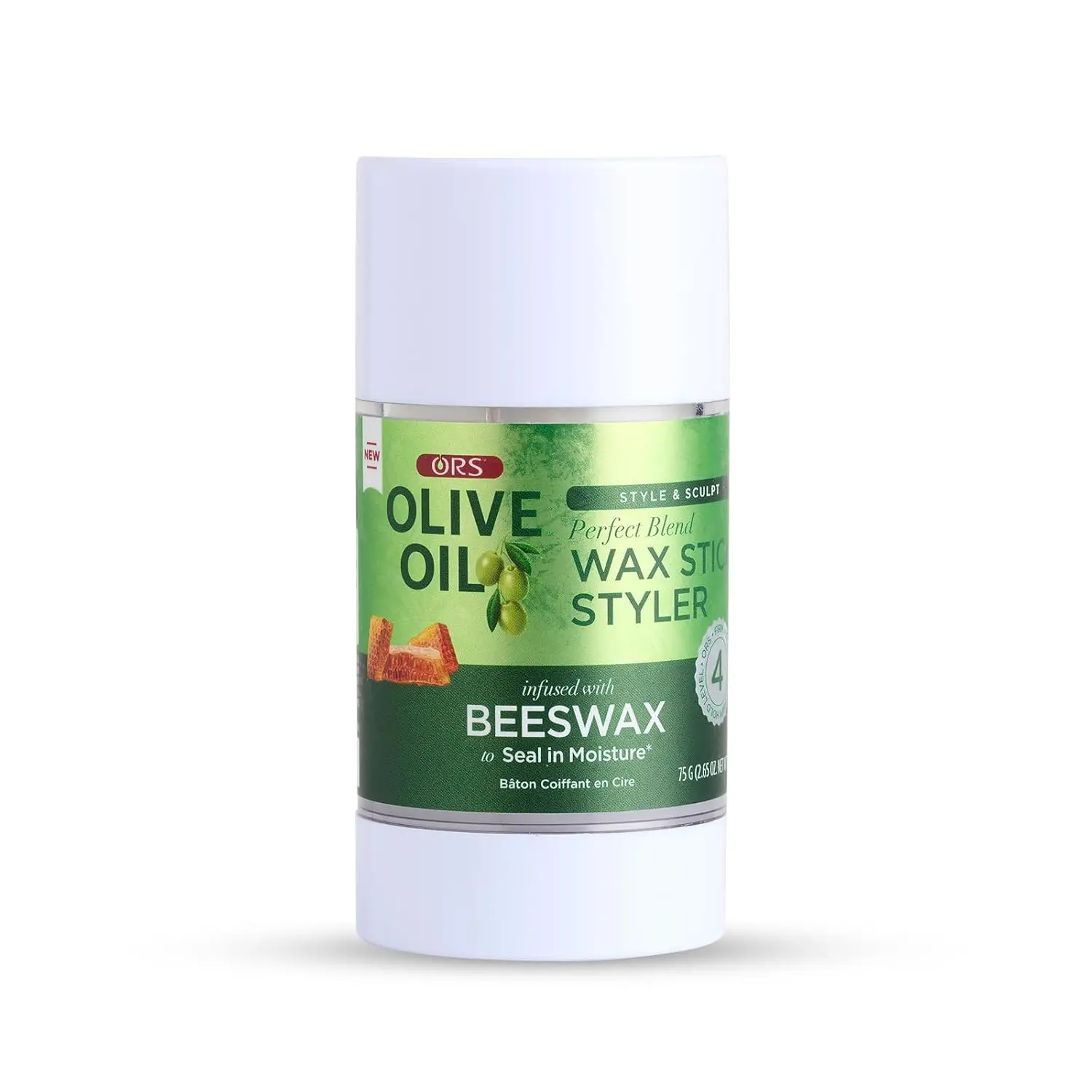 Olive Oil Unisex Cream-Based Hair Wax Stick Styler, Perfect Blend Infused with Beeswax for Normal Hair, Seals Moisture, 2.6 oz, Radiant Finish